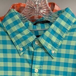 2 Lands' End XL Short Sleeve Button Down Shirts NEW WITHOUT TAGS Traditional Fit